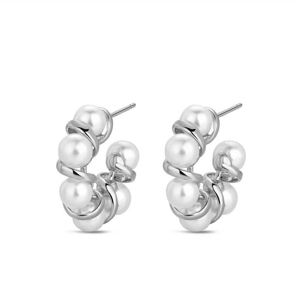 Aros Con Perlas Naturales