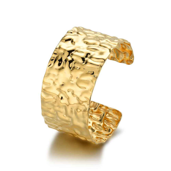Brazalete de acero 316 chapado 18 kt de 32 mm waterproof