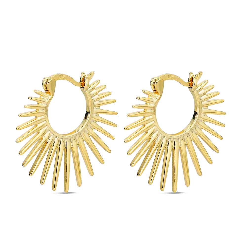 aros de plata chapado en oro