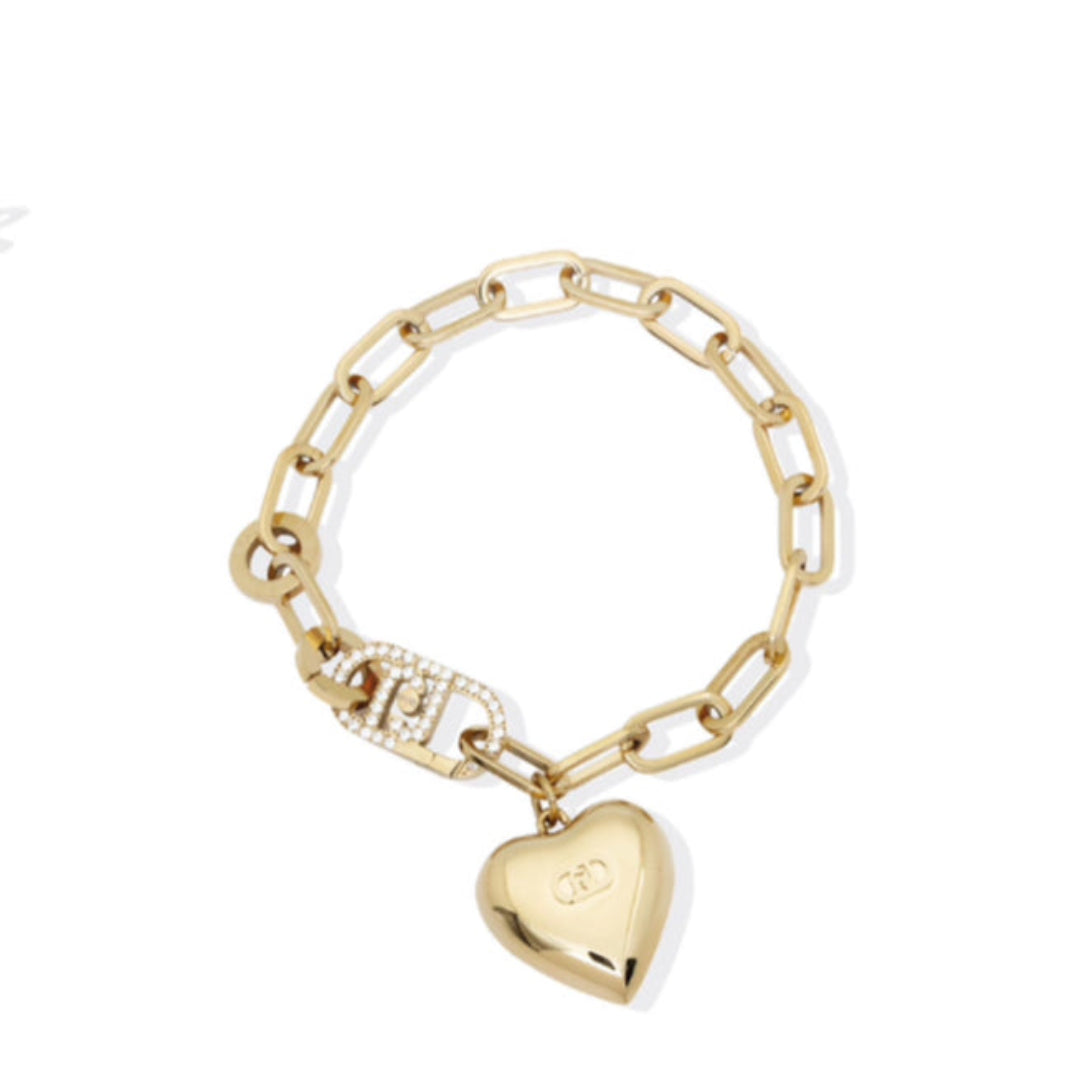 ✨ Pulsera Liu Jo Dorada con Corazón – Diseño Versátil y Sofisticado ✨