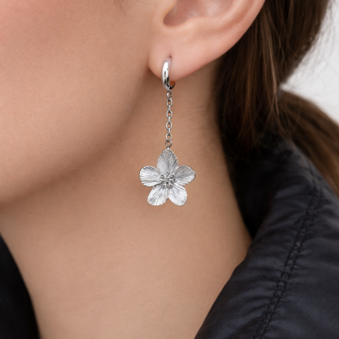 Pendientes flor mujer estilo elegante – Sfinge
