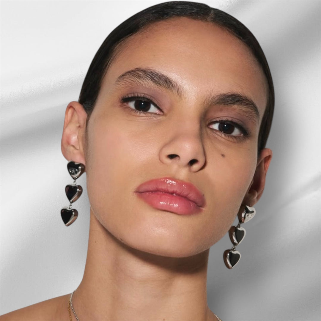 Pendientes 3 corazones