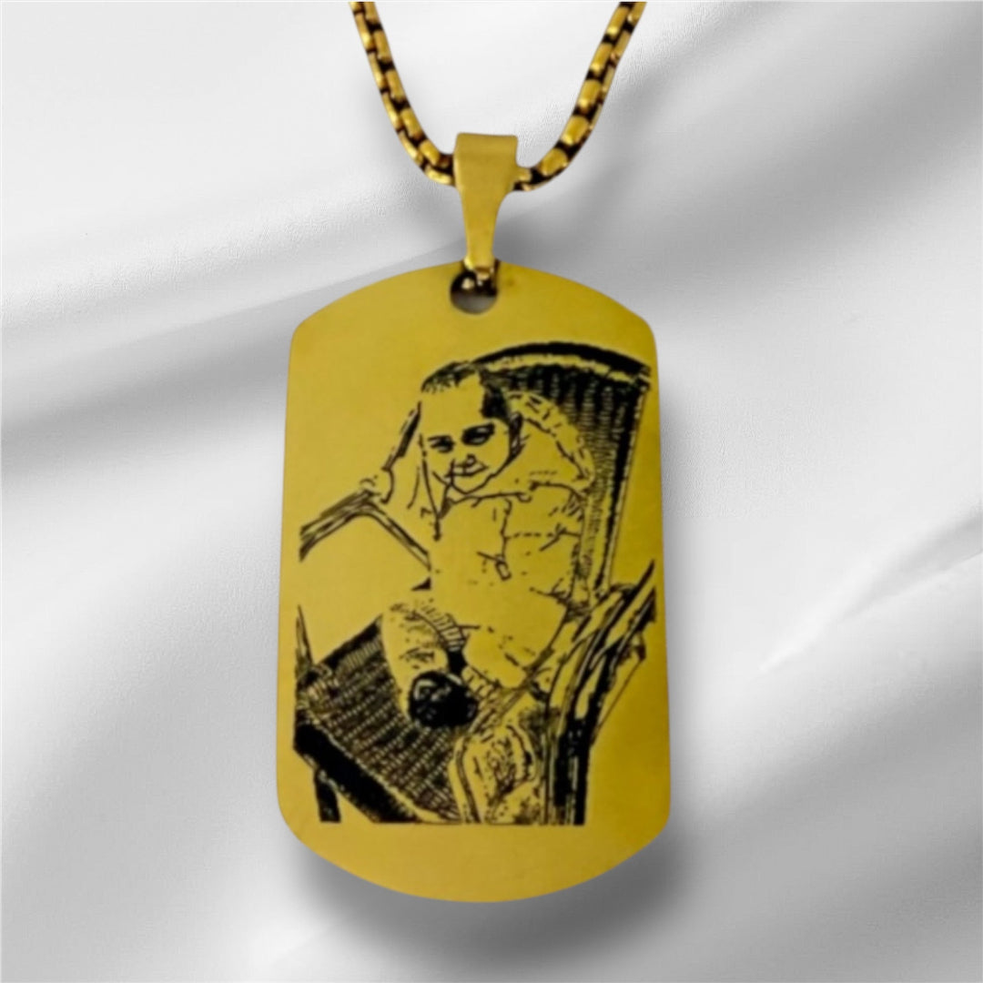 💖 Gargantilla en Acero con Baño de Oro – Personalizada con Foto y Texto