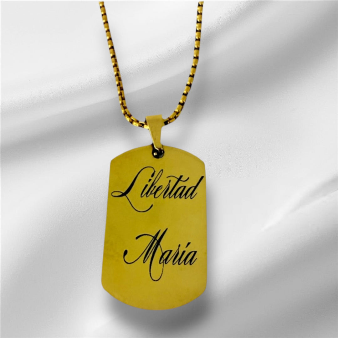 💖 Gargantilla en Acero con Baño de Oro – Personalizada con Foto y Texto