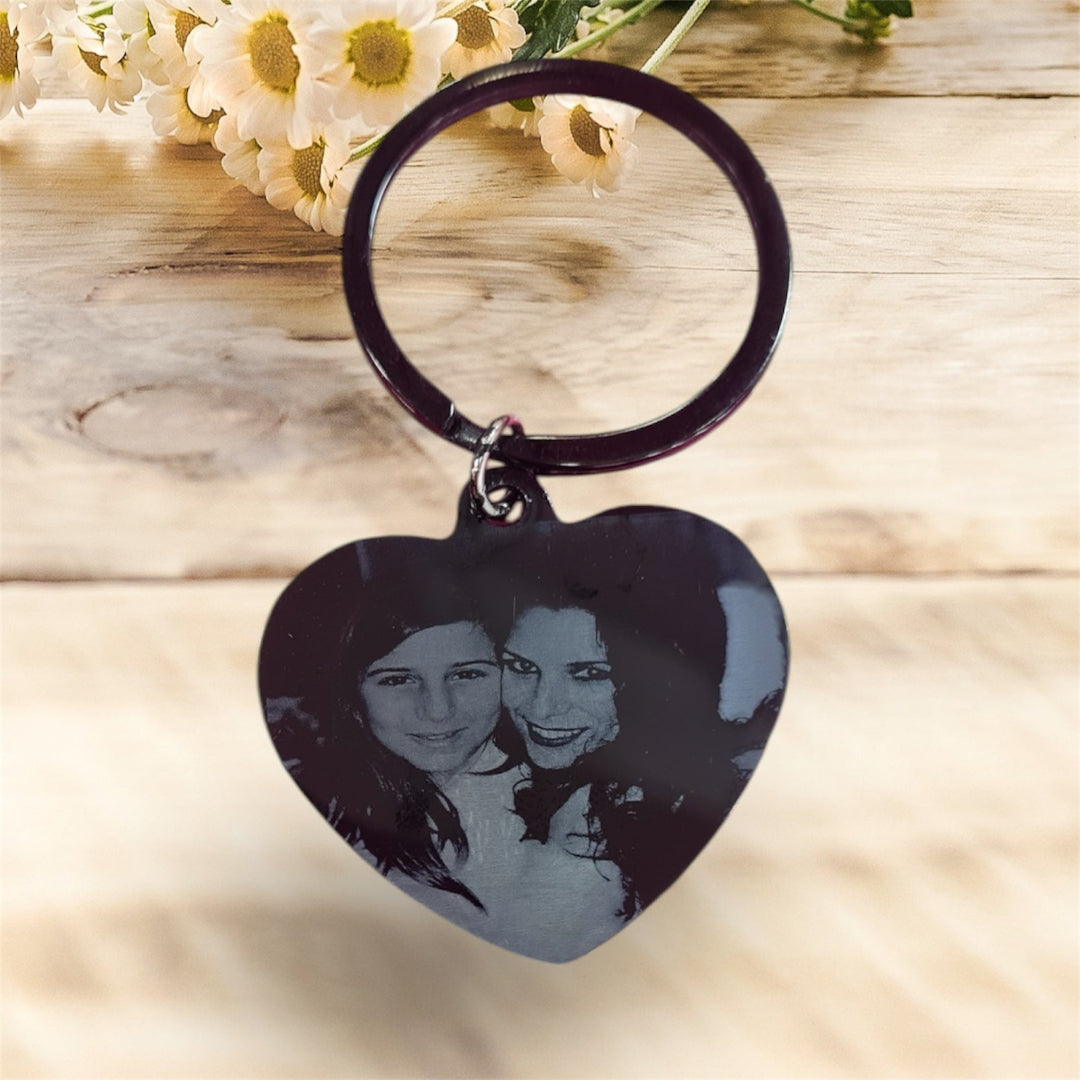 llavero de acero con fotograbado personalizado