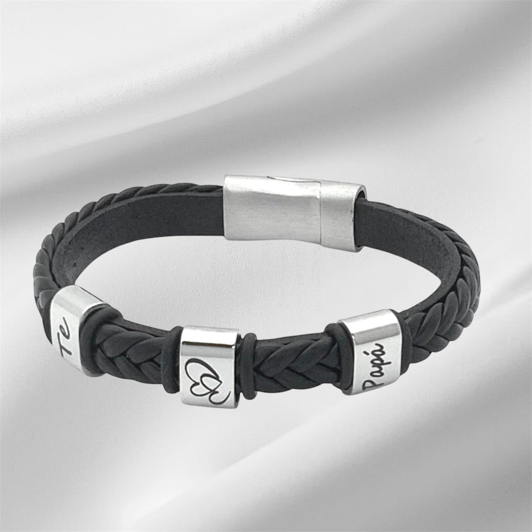 Pulsera personalizada de acero para el dia del padre