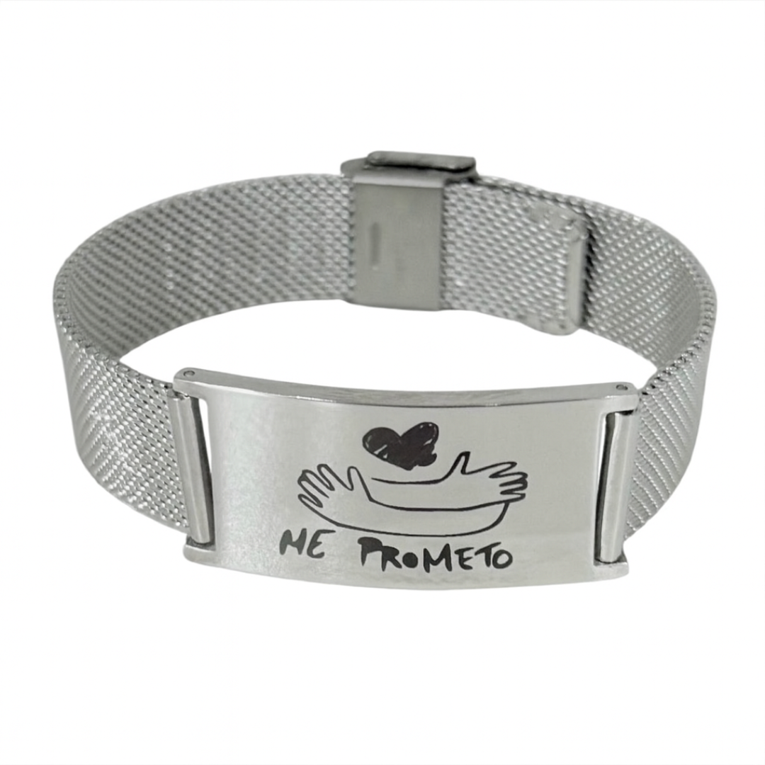 Pulsera Personalizada en Acero Dorado – Grabado con Nombre, Fecha o Frase