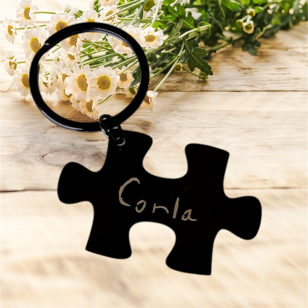 Llavero Puzzle Personalizado con Puño y Letra – Regalo Único para el Día del Padre