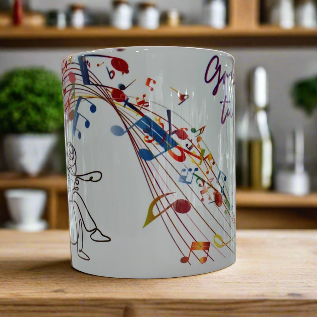 Taza personalizada musical, posibilidad de añadir foto