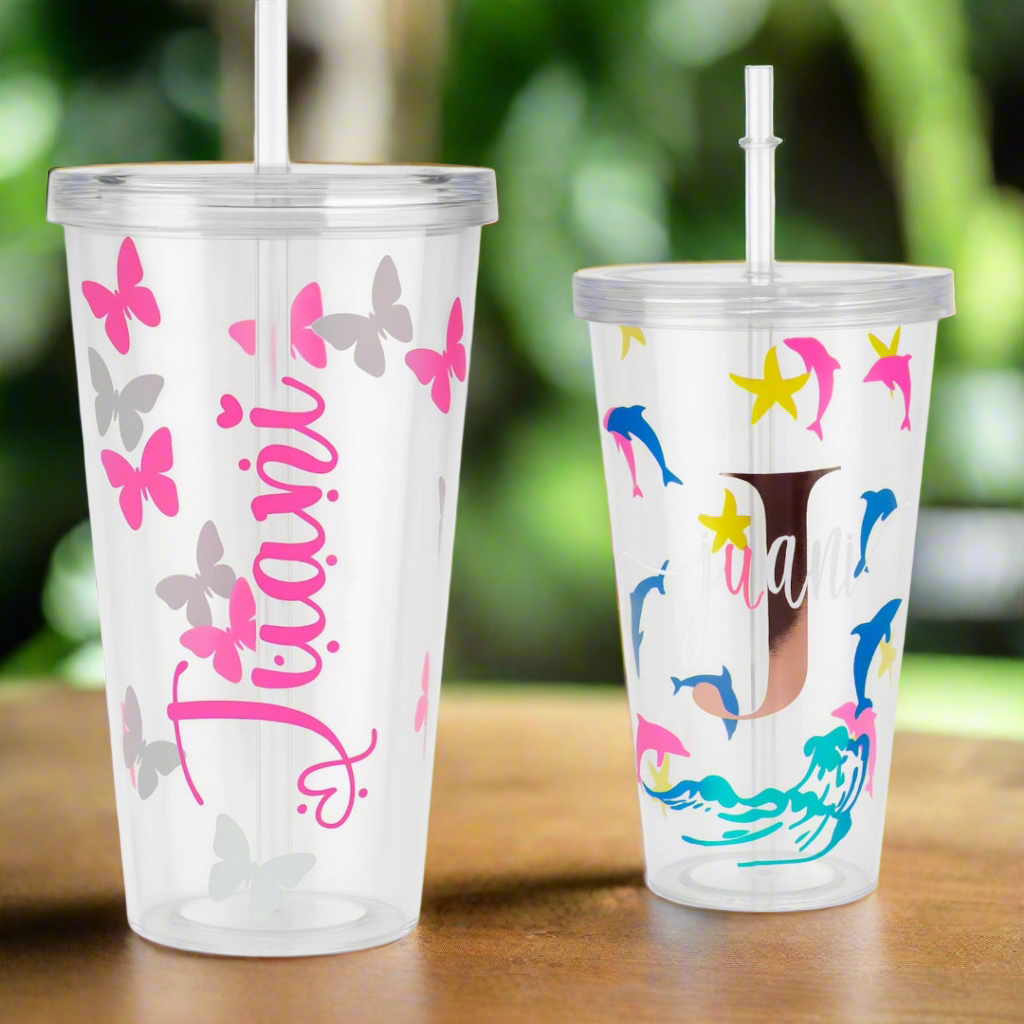 Vaso Personalizado con Vinilo | Diseño con Nombre y Motivos a Elegir
