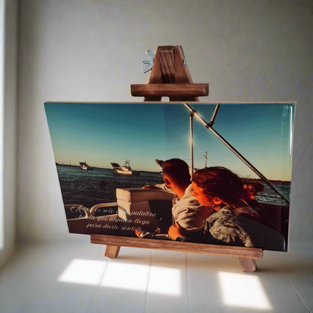 💖 Azulejo Personalizado 20x25 cm – Foto y Frase Especial