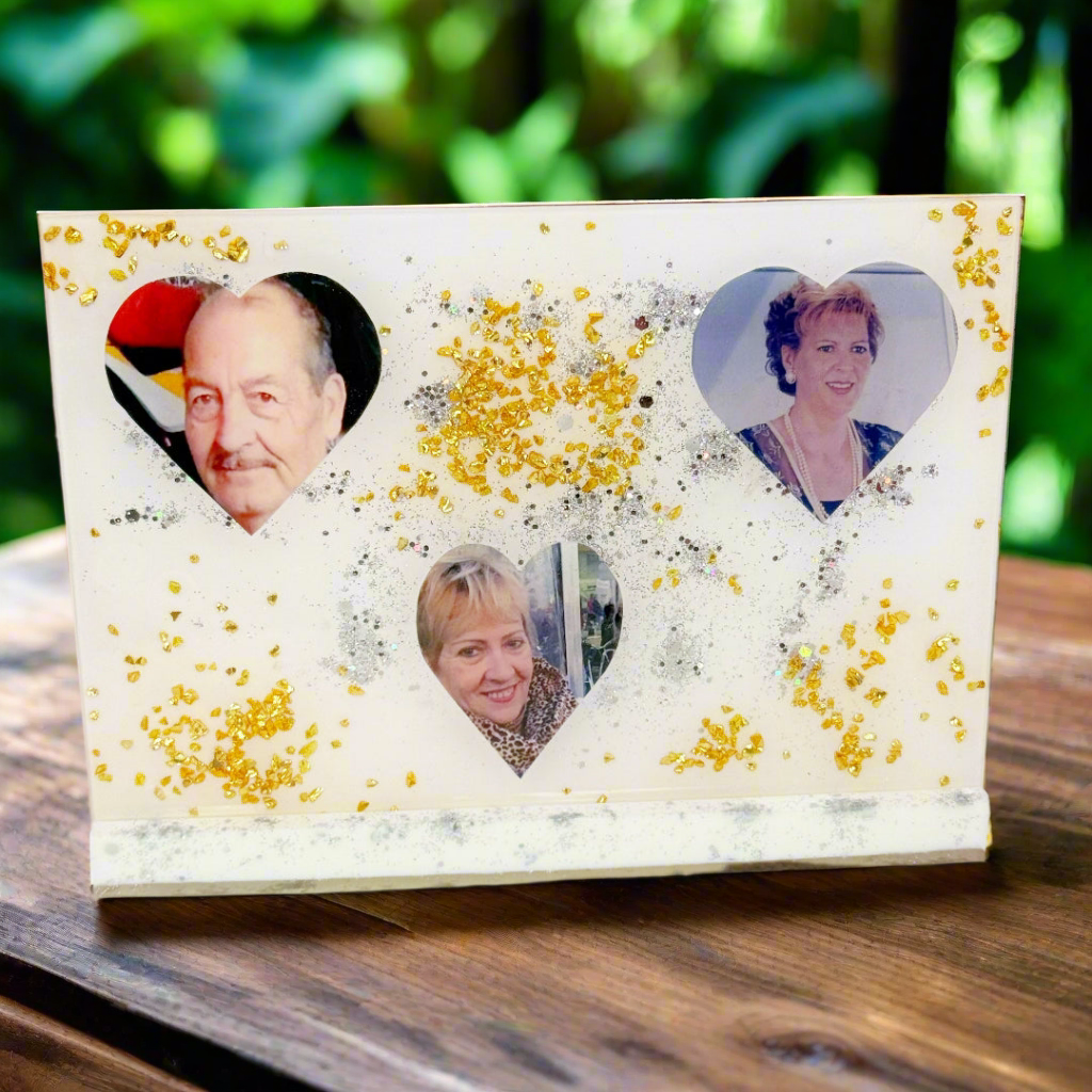 Portafoto personalizado en resina epoxy