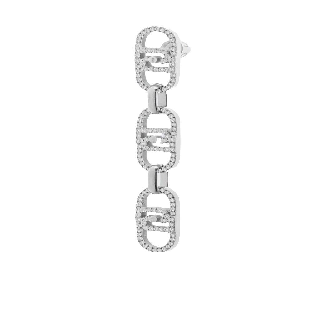 Pendientes largos con monograma