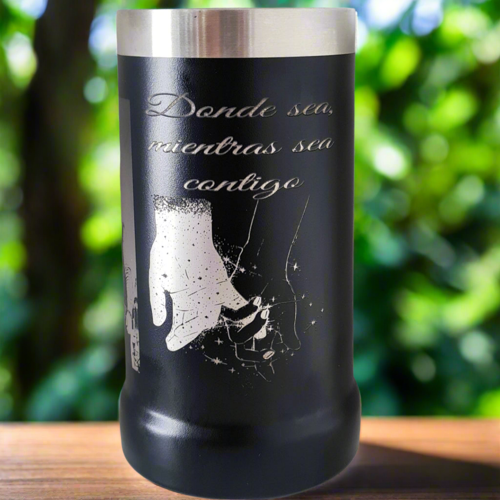 Jarra de cerveza personalizada con foto y frase grabada – Regalo único y emotivo
