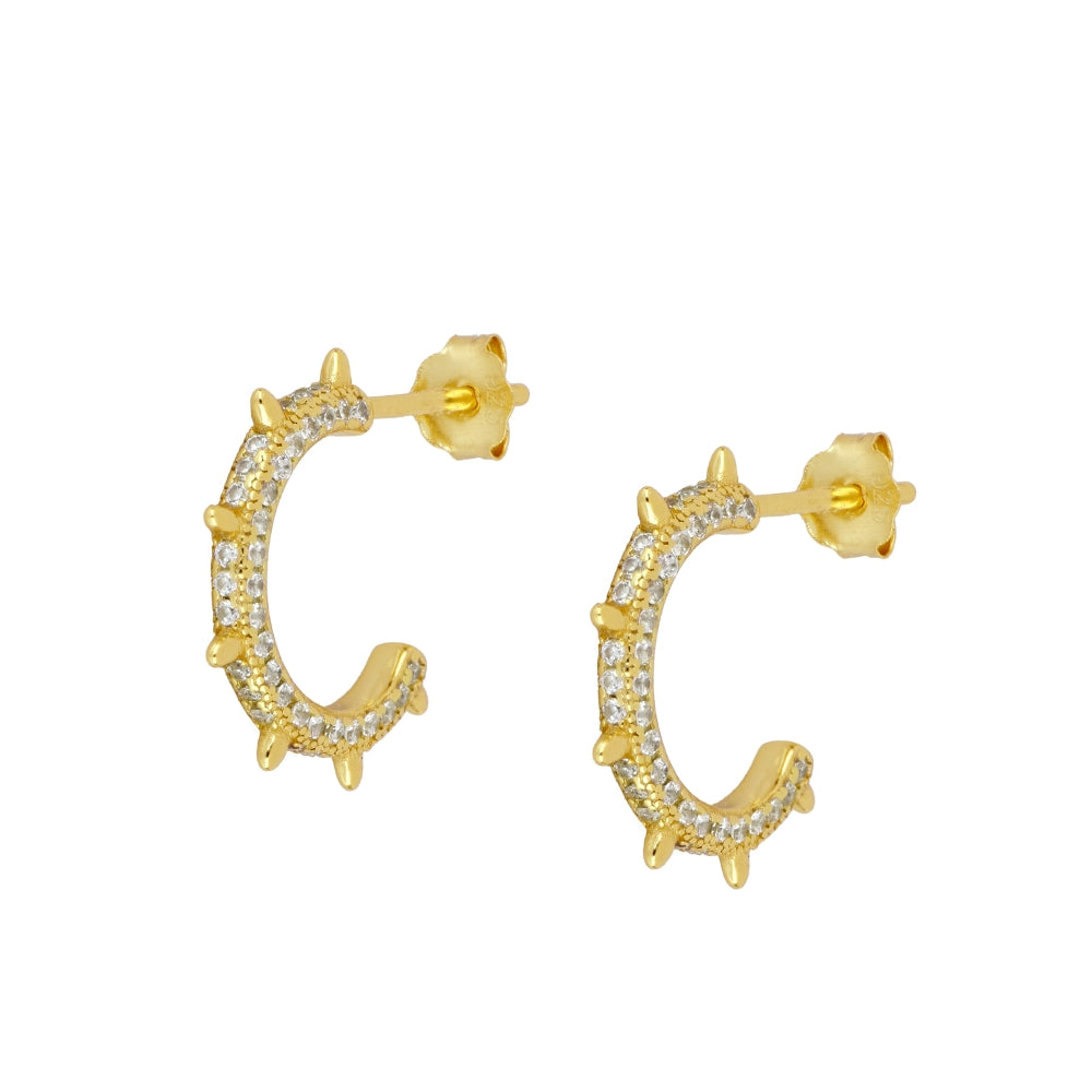 Pendientes de Aro en Plata y Plata con Baño de Oro 18k - Brillo y Versatilidad
