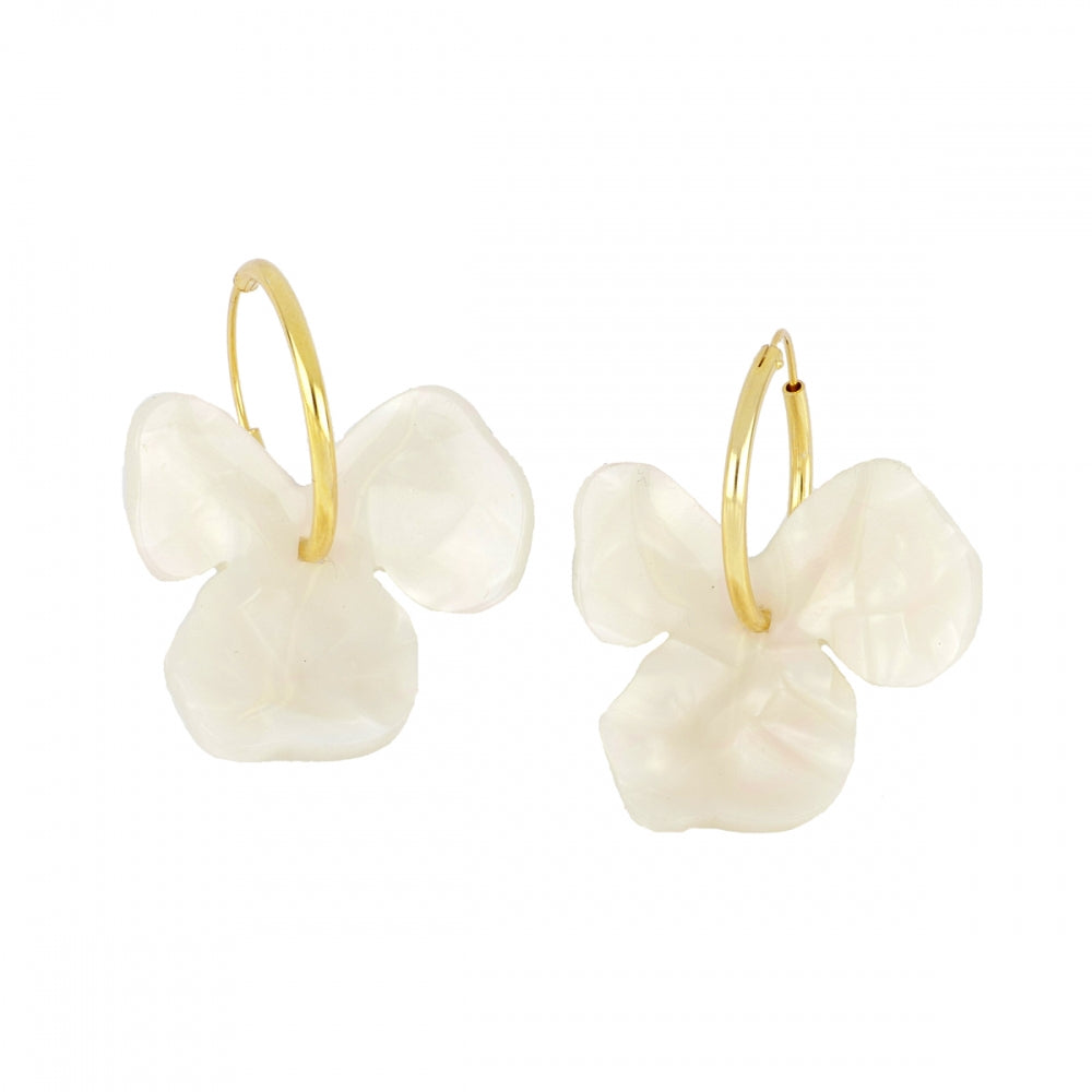 Pendientes de Aro con Flor - Elegancia Natural para tu Día a Día
