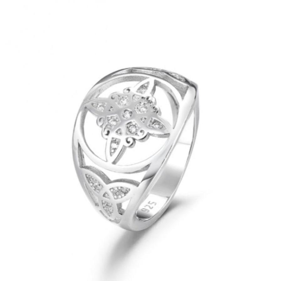 Anillo Nudo De Bruja circonitas