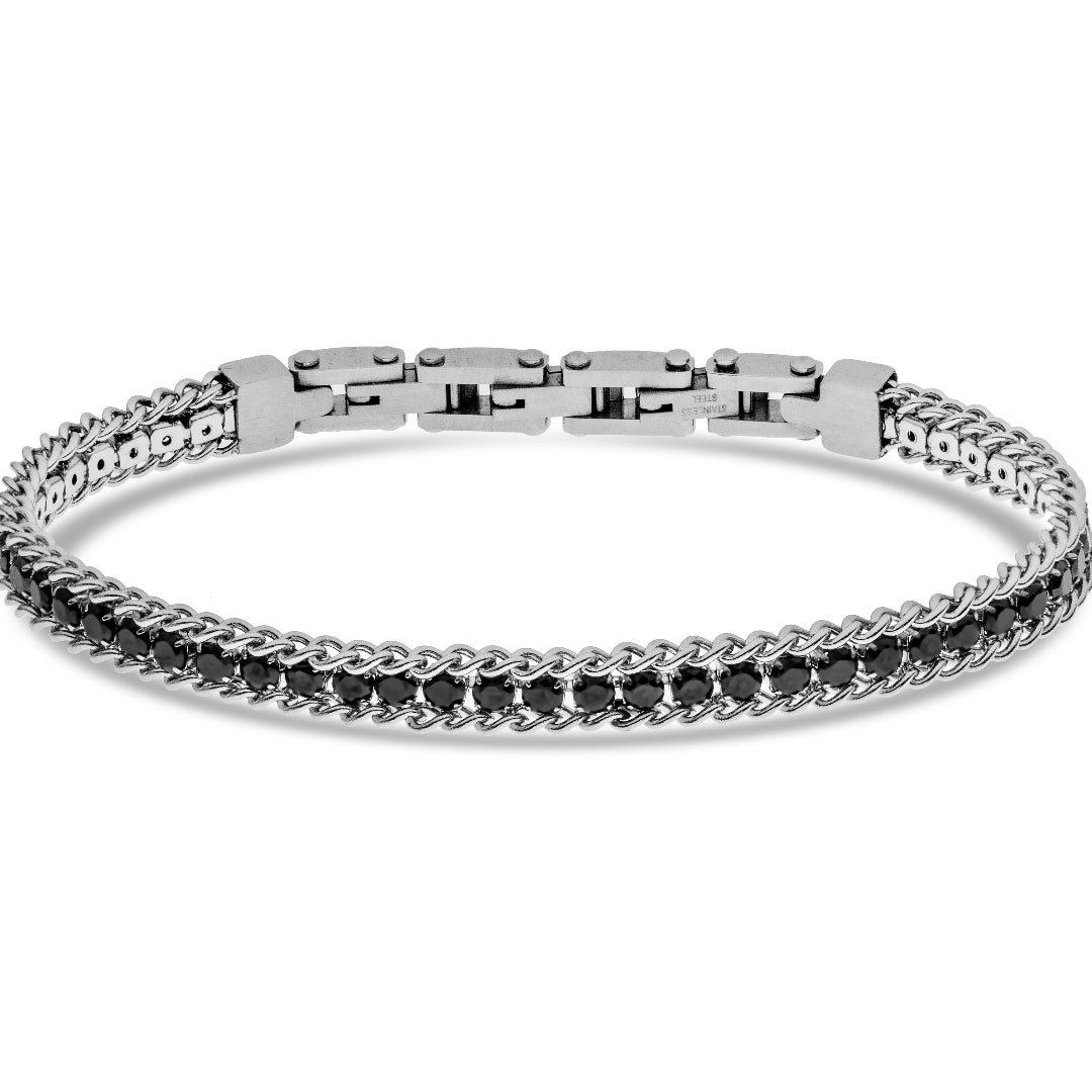 Pulsera de acero Liu Jo con detalles en negro – Diseño sofisticado y moderno