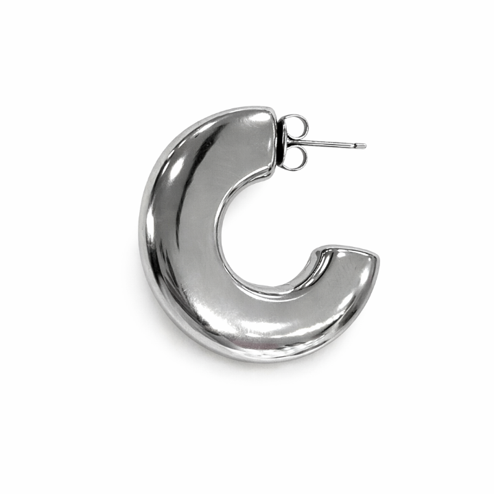 Pendientes Aro Plano – Acero 316 Waterproof (Dorado 18K y Plateado)