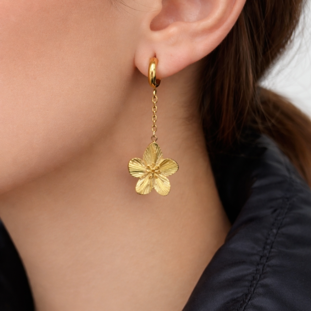 Pendientes flor colgantes mujer diseño elegante – Sfinge