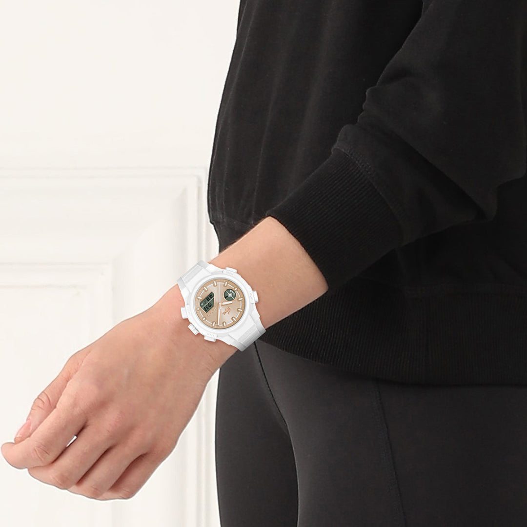 Reloj Lacoste LC33 blanco para mujer, analógico y digital, resistente al agua 10 ATM, Sfinge Joyas