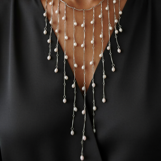 Gargantilla Cascada de Perlas – Sfinge | Elegancia para Eventos y Regalos Especiales
