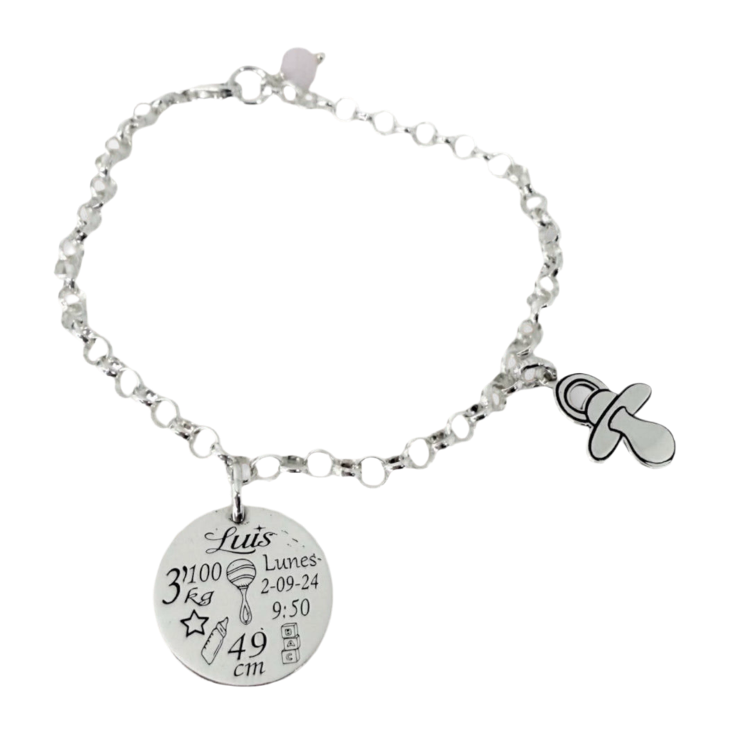Pulsera de Plata-Primeros Días de tu Bebé