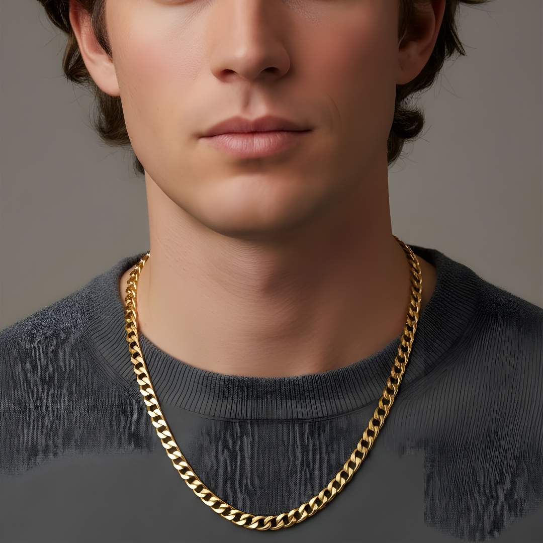 Gargantilla chico dorada de acero sfinge