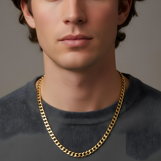 Gargantilla chico dorada de acero sfinge