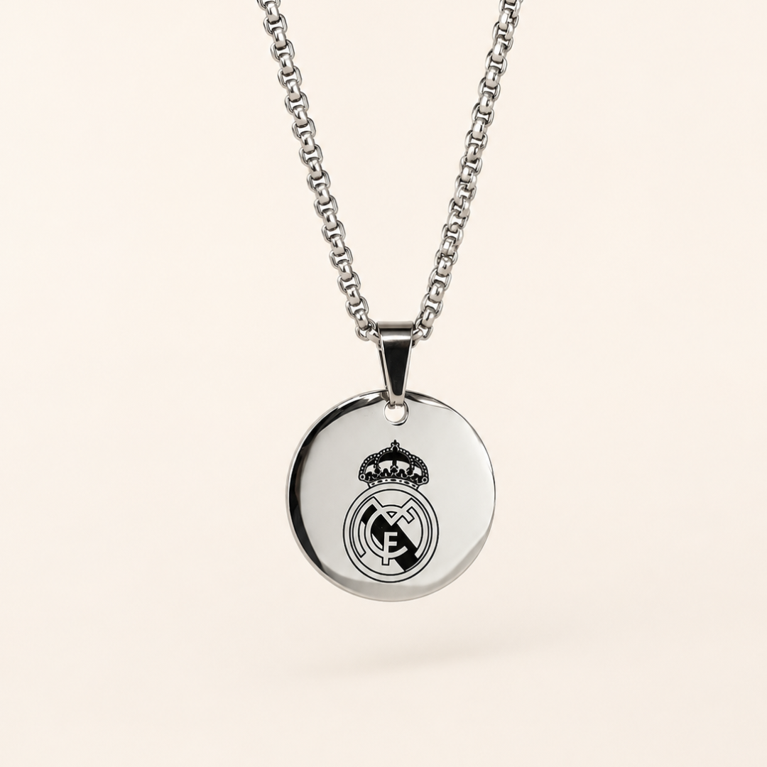 Colgante medalla personalizada de acero plateado