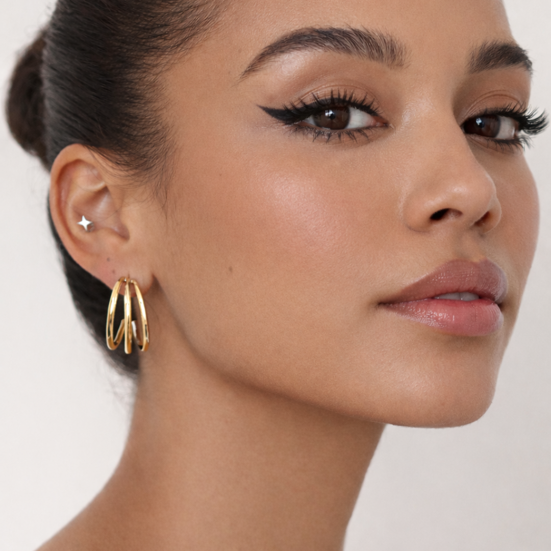 Pendientes de aro dorados mujer – Sfinge