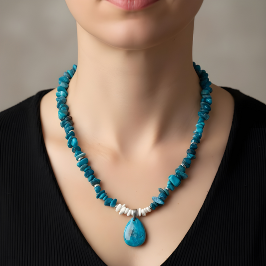 Gargantilla piedra natural de acero