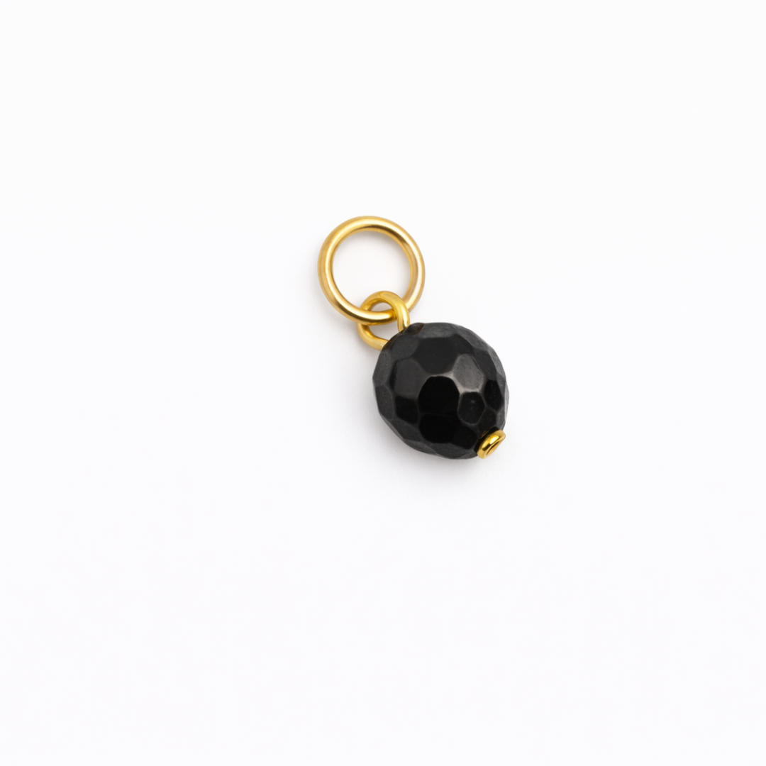 Charm Cristal Negro | Plateado o Dorado