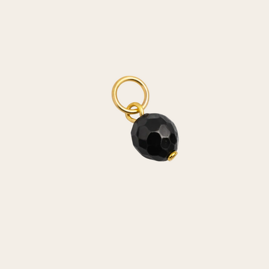 Charm Cristal Negro | Plateado o Dorado