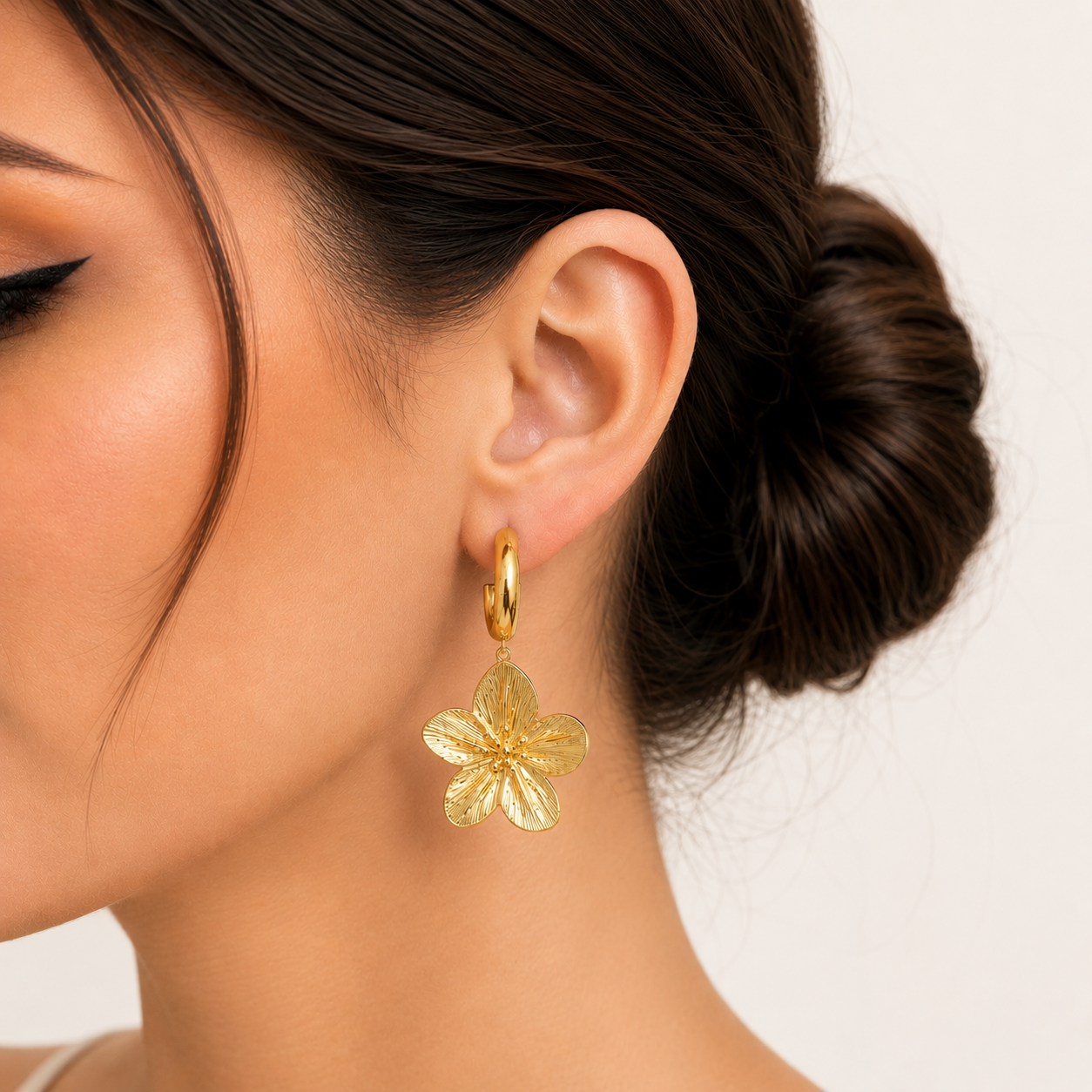 Pendientes Aro Flor Sfinge