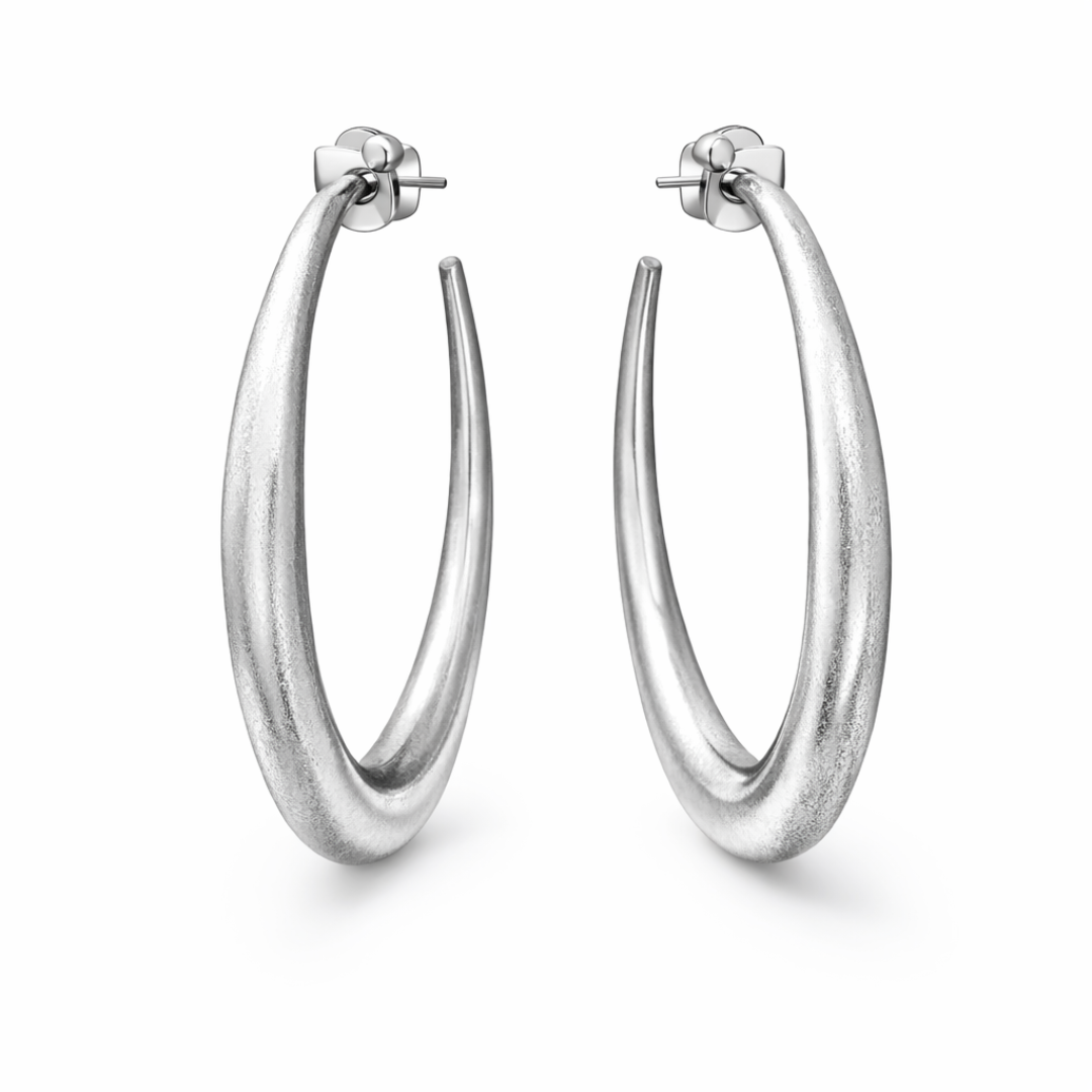 Pendientes de aro ovalado Sfinge básicos elegantes