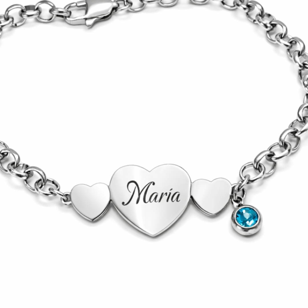 pulsera de rolo para personalizar en acero inoxidable