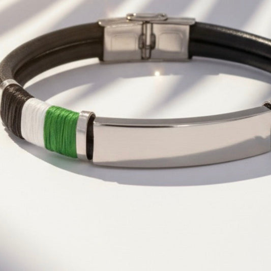 Pulsera Extremadura con placa personalizable y colores de Extremadura diseño Sfinge