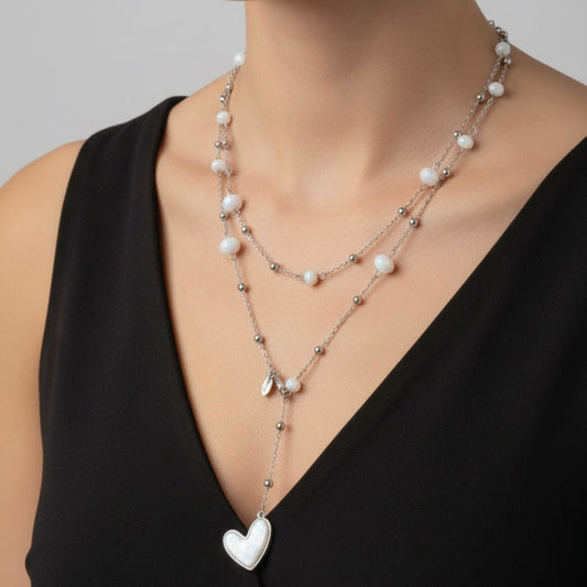 Gargantilla multiposición Reina de Luz con cristal facetado y diseño elegante