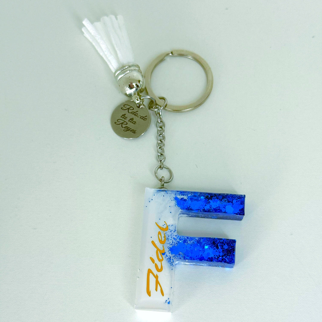 Llaveros Personalizados en Resina | Iniciales Artesanales con Nombre