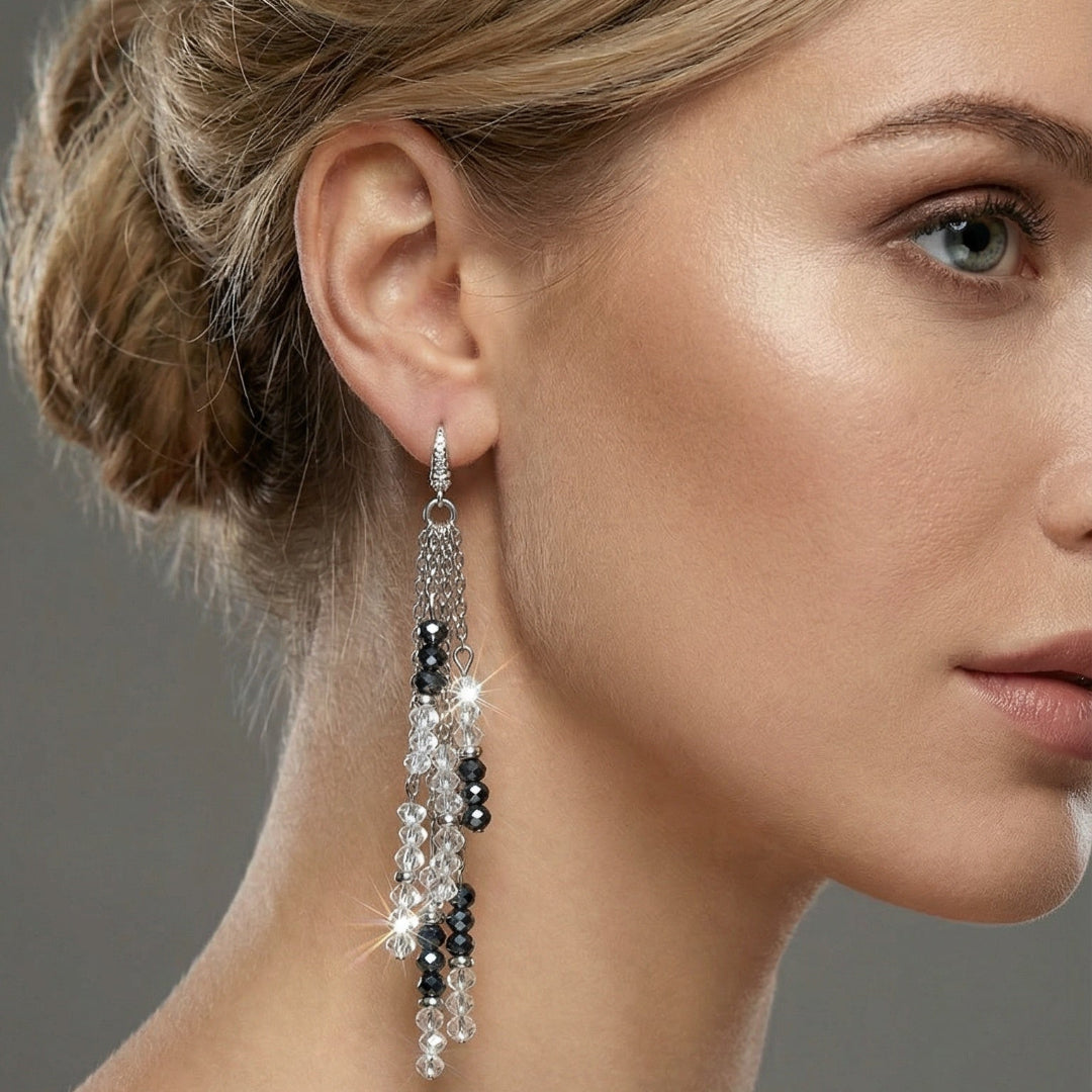 Pendientes Reina de Luz en modelo