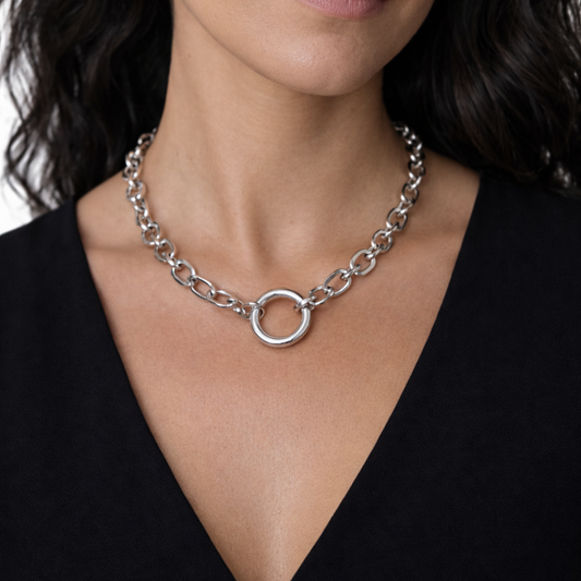 Collar cadena rolo colección Sfinge Infinity personalizable con charms