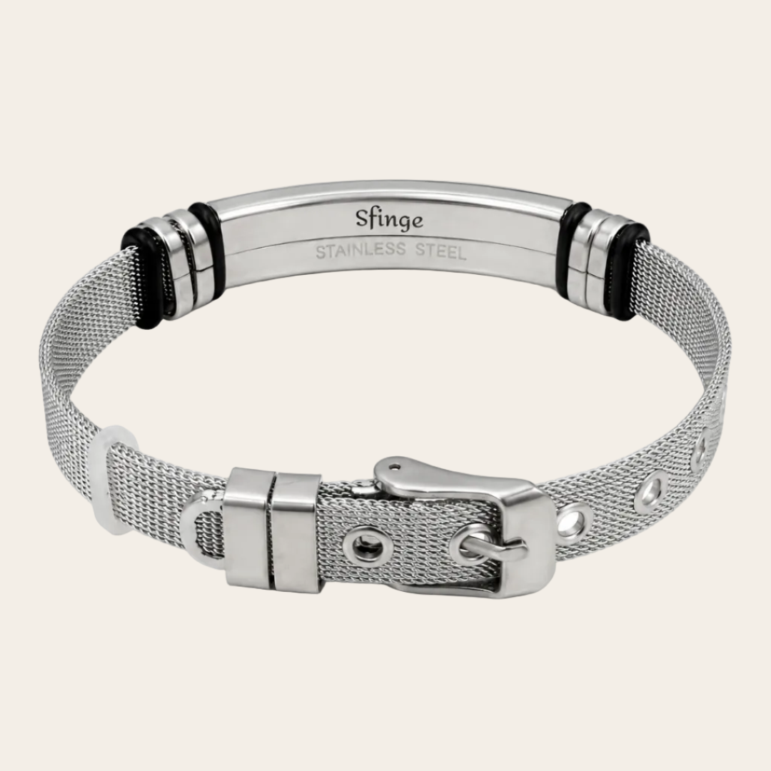 pulsera ajustable unisex de acero personalizable sfinge