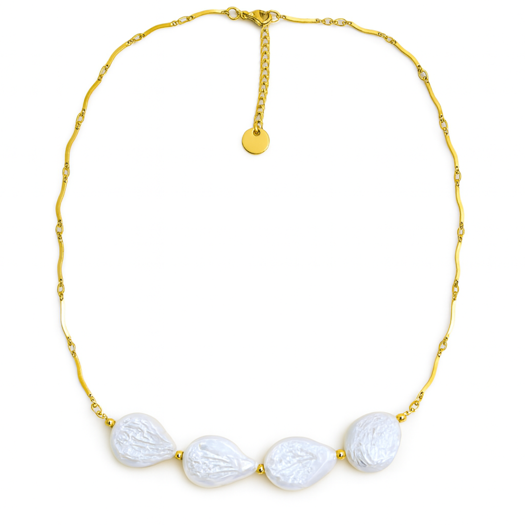 Gargantilla Aurora con perlas barrocas naturales – Sfinge Joyas