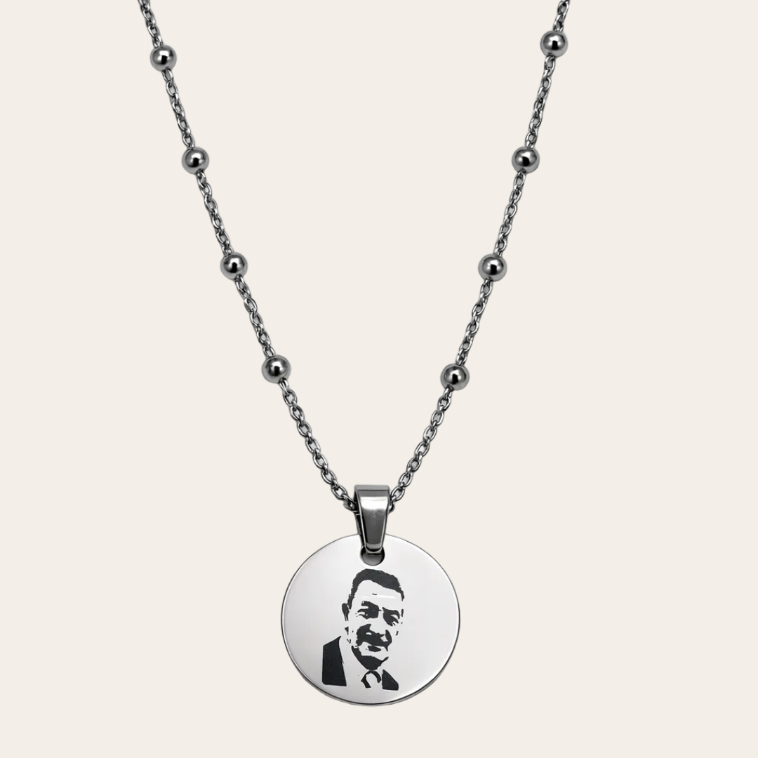 Colgante fotograbado personalizado con medalla redonda