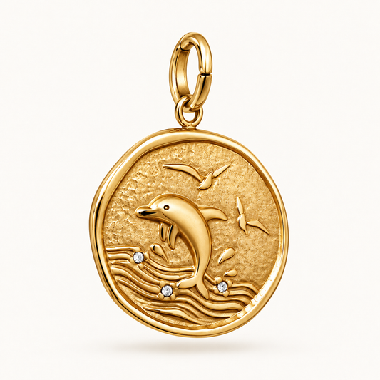 Charm Delfín plateado o dorado