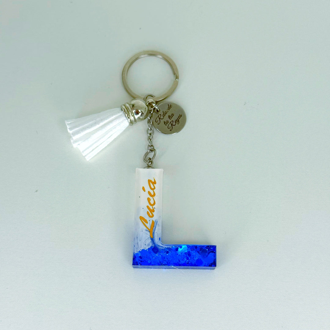 Llaveros Personalizados en Resina | Iniciales Artesanales con Nombre