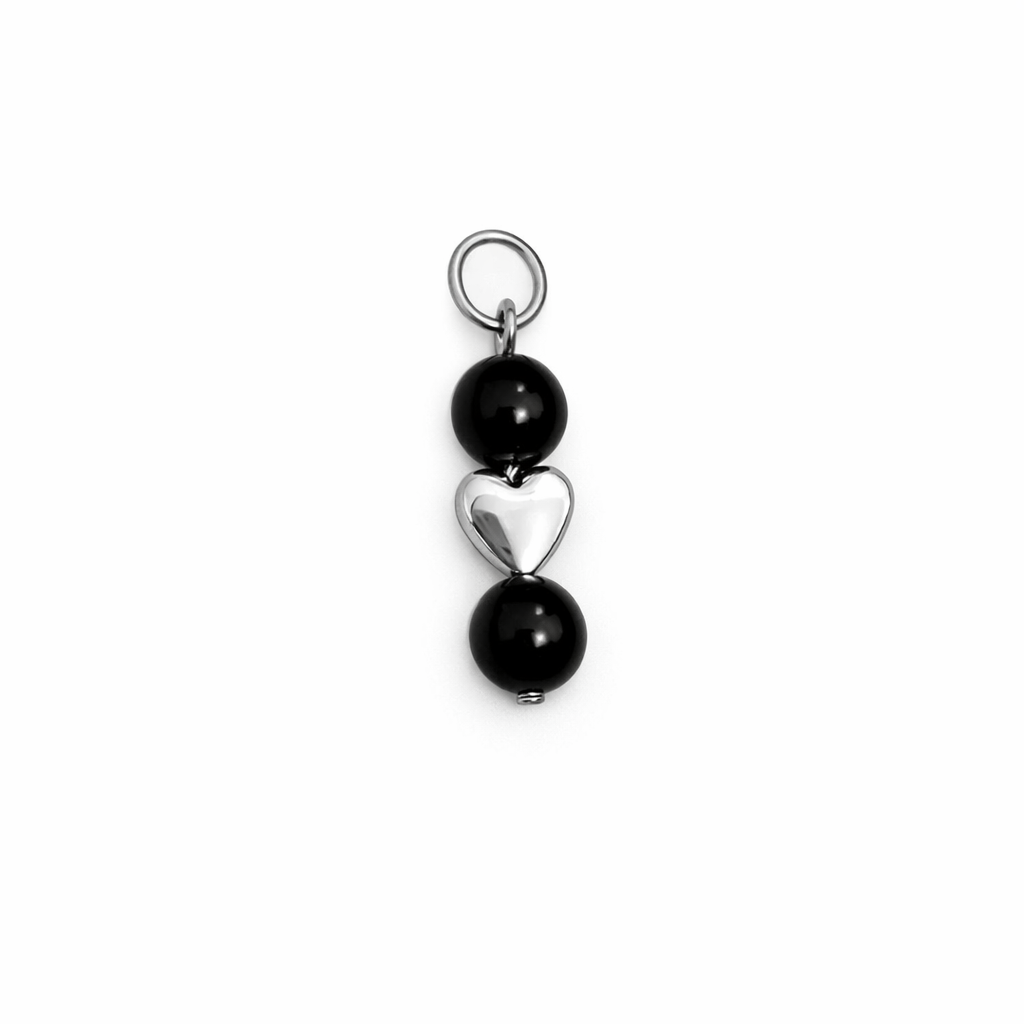 Charm Corazón con Ónix | Sfinge Infinity