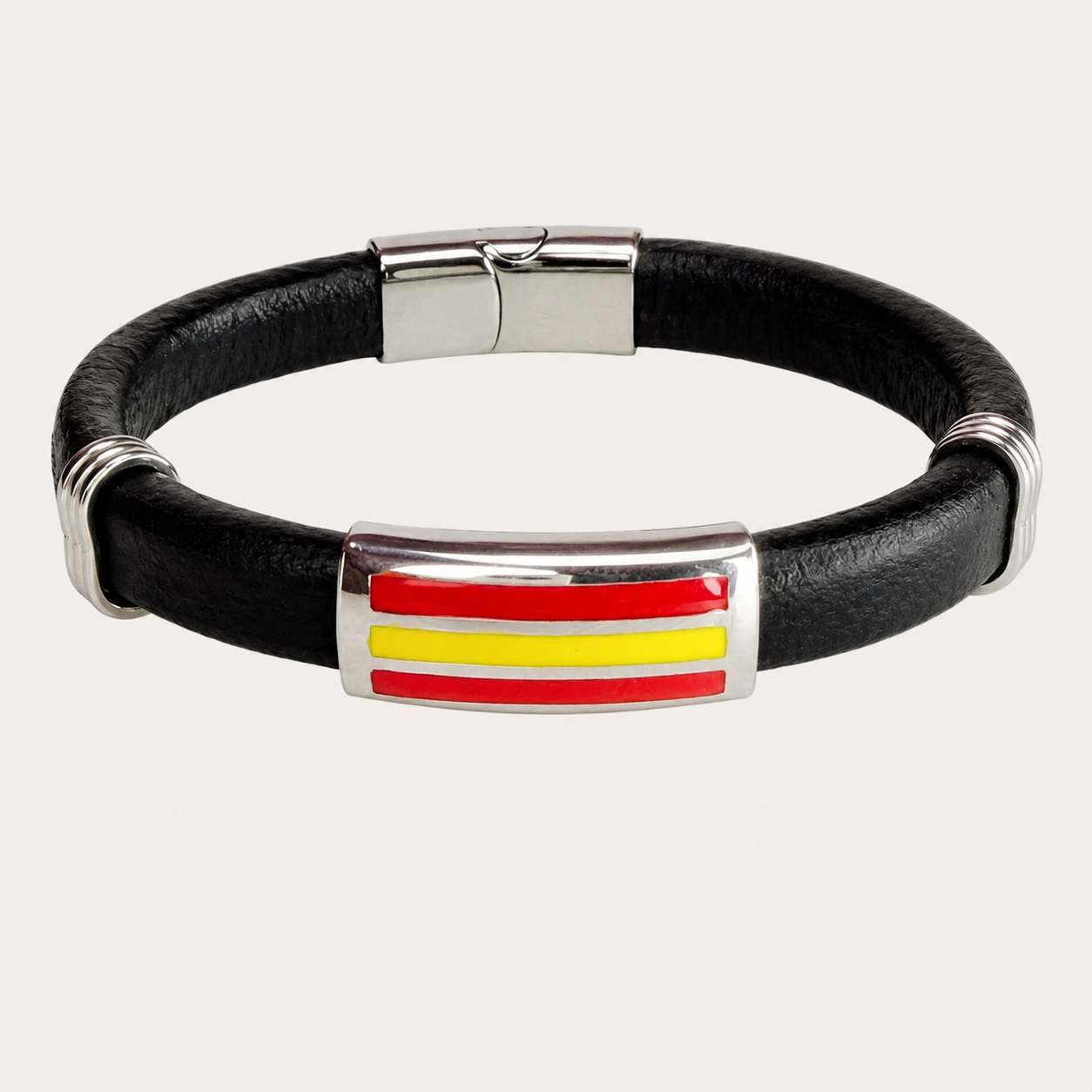 Pulsera de Piel y Acero Bandera de España | Sfinge