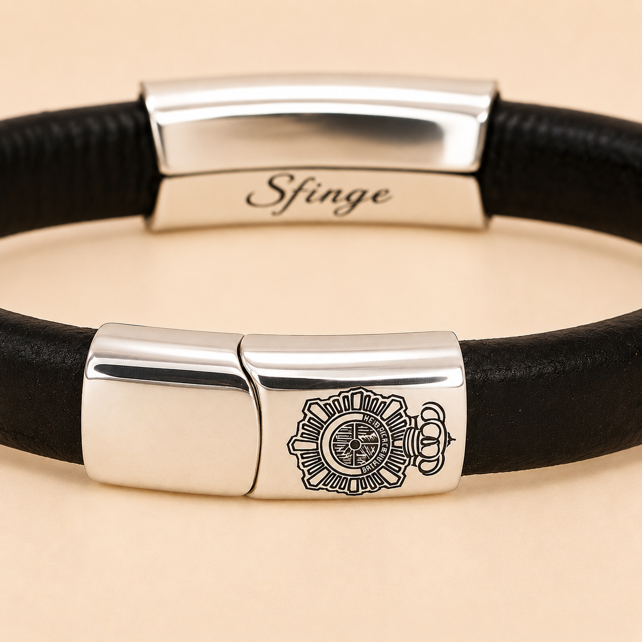 Pulsera de Piel y Acero Bandera de España | Sfinge
